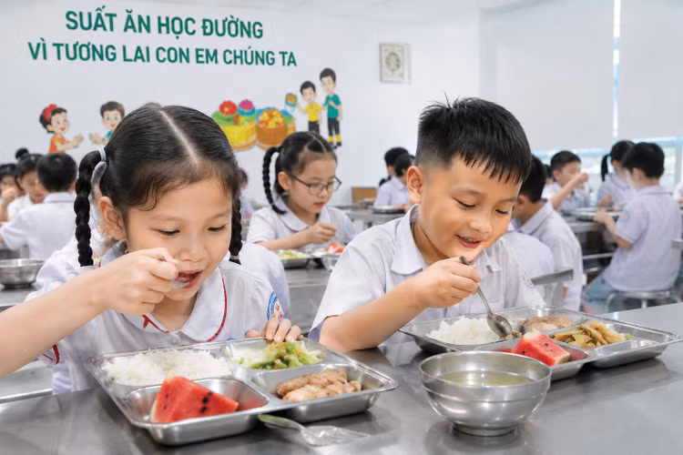 Dự kiến năm học 2026 - 2027, Hà Nội có khoảng 650.964 học sinh tiểu học tham gia bán trú, tổng dự toán hỗ trợ khoảng 3.643,85 tỷ đồng. Ảnh: Nhã Chi 