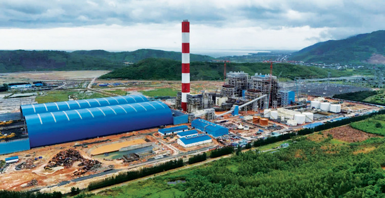 Tiến độ thi công tổng thể tại Dự án Nhiệt điện Quảng Trạch I đã đạt trên 95%. Ảnh: Hà Minh