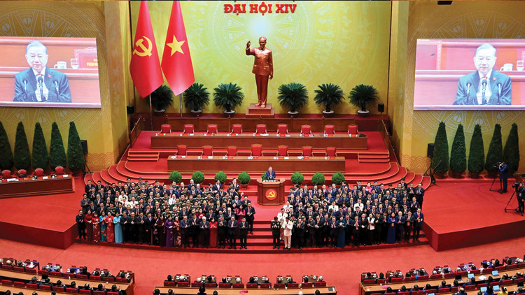 Toàn cảnh phiên bế mạc Đại hội đại biểu toàn quốc lần thứ XIV của Đảng. Ảnh: Quý Bắc