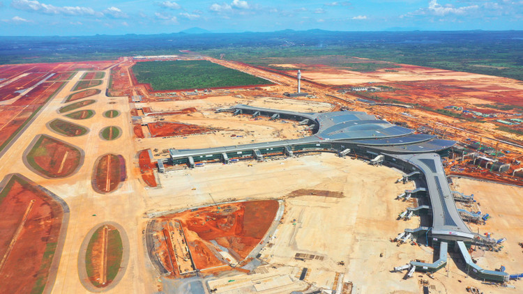 Cảng hàng không quốc tế Long Thành là hạt nhân của hệ sinh thái đô thị có tổng diện tích nghiên cứu hơn 43.000 ha. Ảnh: Lê Tiên