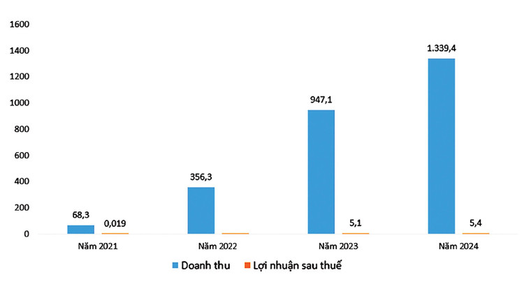 Kết quả kinh doanh của Công ty CP Đầu tư xây dựng hạ tầng Khang Nguyên. Nguồn: Báo cáo tài chính doanh nghiệp, đơn vị tính: tỷ đồng