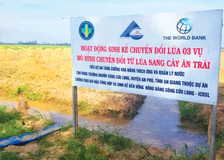 Dự án Chống chịu khí hậu và chuyển đổi tổng hợp vùng Đồng bằng sông Cửu Long gồm 4 hợp phần chính, triển khai tại Tây Ninh, Đồng Tháp, Vĩnh Long và TP. Cần Thơ. Ảnh: Nguyên Ninh