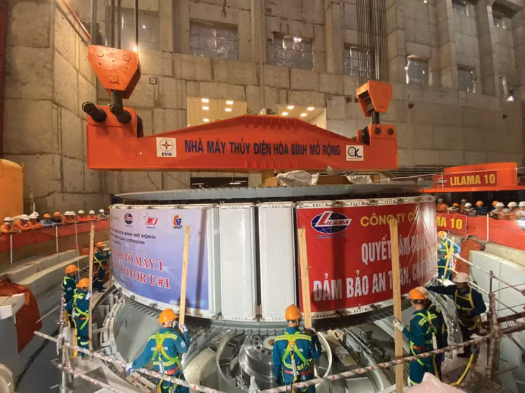 Dự án Nhà máy Thủy điện Hòa Bình mở rộng có công suất 480 MW, tổng mức đầu tư hơn 9.000 tỷ đồng. Ảnh: Ngọc Tuấn EVN