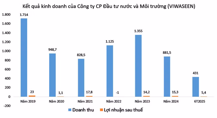 Nguồn: Báo cáo tài chính hợp nhất VIWASEEN, đơn vị tính: tỷ đồng