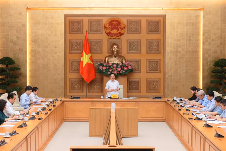 Phó Thủ tướng Hồ Đức Phớc chủ trì cuộc họp của Ban Chỉ đạo điều hành giá. Ảnh: Trần Mạnh