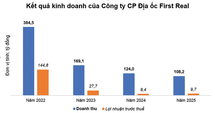 Nguồn: Báo cáo tài chính của Công ty CP Địa ốc First Real