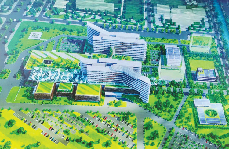 Dự án Đầu tư xây dựng Bệnh viện Đa khoa Cà Mau quy mô 1.200 giường bệnh có tổng mức đầu tư 3.301,653 tỷ đồng. Ảnh: Phú An