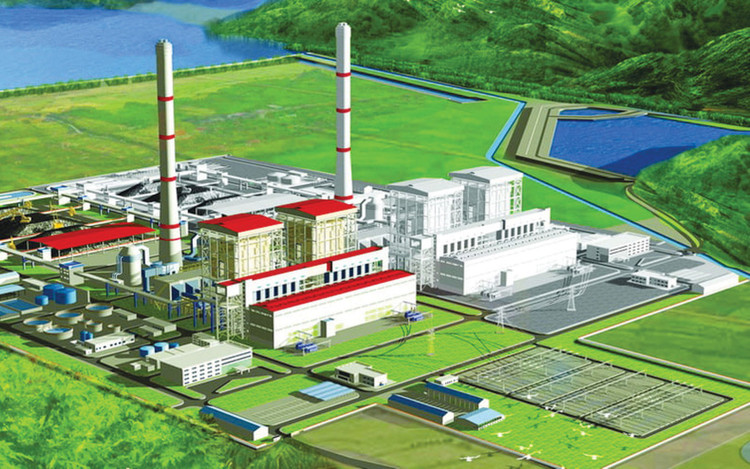 Dự án Nhà máy Nhiệt điện LNG Quảng Trạch II khi đi vào vận hành sẽ đóng góp khoảng 9 tỷ kWh điện mỗi năm cho hệ thống điện quốc gia. Ảnh phối cảnh: Bùi Lân