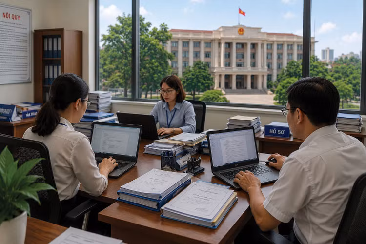 Nhiều chủ đầu tư đang lựa chọn nhà thầu thực hiện các gói thầu chỉnh lý, số hóa tài liệu lưu trữ sau sắp xếp tổ chức bộ máy, sáp nhập đơn vị hành chính. Ảnh minh họa: Nhã Chi AI