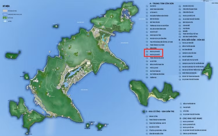 Khu đất đấu giá tại An Hải - An Hội, huyện Côn Đảo, tỉnh Bà Rịa - Vũng Tàu rộng gần 80.000 m2