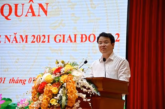 Thứ trưởng Bộ Kế hoạch và Đầu tư Trần Quốc Phương phát biểu tại Lễ ra quân ở Hà Nội (ảnh: Tạp chí con số và sự kiện)