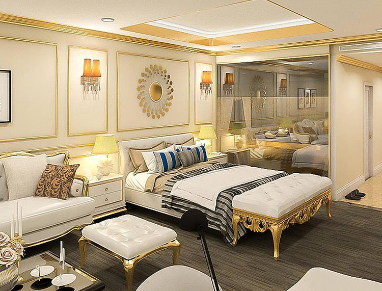 Nội thất dát vàng tại Hội An Golden Sea. Ảnh: Internet