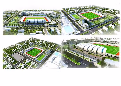 Phối cảnh Sân vận động Mạo Khê, thị xã Đông Triều, Quảng Ninh