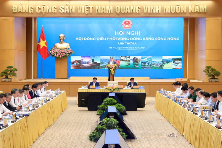 Hội nghị lần thứ 3 Hội đồng Điều phối vùng Đồng bằng sông Hồng. Ảnh: MPI