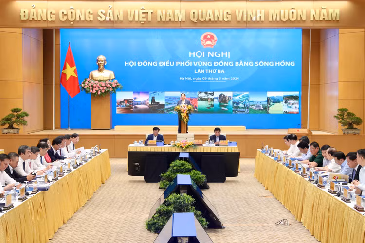 Hội nghị lần thứ 3 Hội đồng Điều phối vùng Đồng bằng sông Hồng. Ảnh: MPI