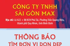 Thông báo tìm đơn vị dọn dẹp hiện trường, thu mua phế liệu