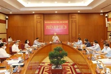 Tổng Bí thư Nguyễn Phú Trọng phát biểu kết luận Phiên họp thứ 20 của Ban Chỉ đạo Trung ương về phòng, chống tham nhũng. (Ảnh: Trí Dũng/TTXVN)