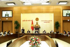 Sáng 15/3/2022, Ủy ban Thường vụ Quốc hội cho ý kiến về việc bổ sung dự toán ngân sách nhà nước nguồn vốn viện trợ không hoàn lại của nước ngoài năm 2020 và năm 2021. Ảnh: Thế Hiển