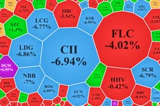 Nhiều cổ phiếu đầu cơ tiếp tục bị bán tháo với khối lượng lớn hôm nay.