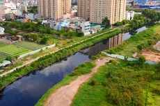 Dự án Xây dựng hạ tầng và cải tạo môi trường kênh Tham Lương - Bến Cát - rạch Nước Lên có chi phí xây dựng khoảng 6.400 tỉ đồng, đền bù giải phóng mặt bằng khoảng 718 tỉ đồng. Ảnh: Quang Đại