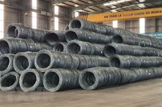Sản phẩm thép xây dựng phục vụ thị trường trong nước và xuất khẩu của Công ty Cổ phần thép Việt Đức (Vĩnh Phúc). (Ảnh: Nguyễn Trọng Lịch/TTXVN)