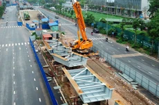 Tổng công ty Thăng Long đang thi công nhiều công trình giao thông lớn. Ảnh: Tiên Giang