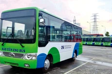 Kể từ năm 2018, Công ty TNHH Du lịch dịch vụ xây dựng Bảo Yến đưa vào vận hành 7 tuyến buýt sử dụng nhiên liệu sạch (khí CNG) đầu tiên của TP. Hà Nội. Ảnh: Thái Dương