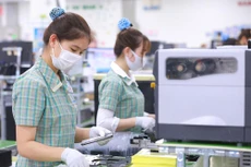 Từ đầu năm đến 15/3, xuất khẩu điện thoại và linh kiện đạt 11,13 tỷ USD, tiếp tục là nhóm hàng xuất khẩu lớn nhất của Việt Nam. Ảnh: Lê Tiên