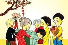 Cùng với thời gian, tục lệ mừng tuổi ngày Tết có sự biến đổi để phù hợp hơn với nhịp sống hiện đại nhưng ý nghĩa tinh thần cốt lõi vẫn luôn nguyên vẹn. Ảnh: st
