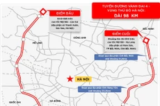 Tại Kỳ họp thứ 3, Quốc hội sẽ xem xét, quyết định chủ trương đầu tư 5 dự án giao thông lớn, trong đó có Dự án Đường Vành đai 4 vùng Thủ đô Hà Nội. Ảnh: MT st