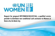 UN Women thông báo mời thầu gói thầu RFP/VNM30/2022/07546