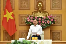 Phó Thủ tướng Lê Minh Khái chủ trì phiên họp Ban Chỉ đạo điều hành giá đánh giá kết quả công tác quản lý, điều hành giá 9 tháng đầu năm và nửa đầu tháng 10 năm 2022. Ảnh: Q. Thương