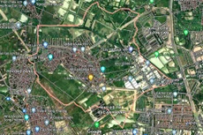 Khu đất bán đấu giá tại vị trí X6, xã Lại Yên, huyện Hoài Đức, TP. Hà Nội để thực hiện Dự án Xây dựng nhà ở thấp tầng có giá khởi điểm là 60,916 triệu đồng/m2. Ảnh: NC st