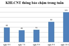 Ngày 10-12/4: Có 121 thông báo kế hoạch lựa chọn nhà thầu chậm
