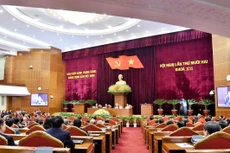 Toàn cảnh Phiên bế mạc Hội nghị lần thứ 12 Ban Chấp hành Trung ương Đảng khóa XII. Ảnh: Nhật Bắc