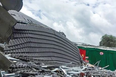 Tại thời điểm thực hiện Dự án Khu hành chính UBND thị trấn Ngã Sáu, huyện Châu Thành, Hậu Giang, đơn vị thi công và một số đơn vị liên quan đều chưa có chứng chỉ hoạt động xây dựng. Ảnh: Tín Huy