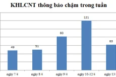 Ngày 13/4: Có 63 thông báo kế hoạch lựa chọn nhà thầu chậm