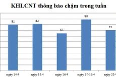 Ngày 20/4: Có 71 thông báo kế hoạch lựa chọn nhà thầu chậm