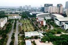 Gói thầu 2 Duy trì cây xanh thảm cỏ năm 2020 tại Trung tâm Huấn luyện và thi đấu thể dục thể thao Hà Nội có giá gói thầu là 4,392 tỷ đồng. Ảnh: Lê Tiên