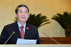 Chủ nhiệm Ủy ban Tài chính - Ngân sách Nguyễn Đức Hải đánh giá việc điều chỉnh chính sách thu, công cụ điều tiết các khoản thu chậm đổi mới. Ảnh: Quochoi.vn