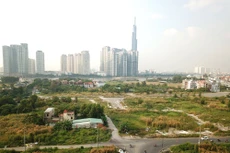 9 lô đất thuộc Khu chức năng số 1 trong Khu đô thị mới Thủ Thiêm (TP.HCM) có tổng diện tích hơn 77.606 m2. Ảnh: Lê Tiên