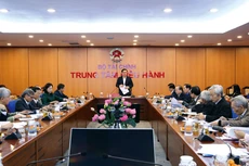 Phó Thủ tướng Chính phủ Vương Đình Huệ chủ trì cuộc họp thường kỳ quý IV/2019 của Hội đồng tư vấn chính sách, tài chính, tiền tệ quốc gia. Ảnh: Bích Thảo