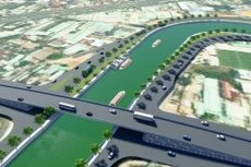 Phối cảnh đoạn kênh cắt qua cầu Trường Đai, quận 12.