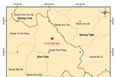 Bản đồ chấn tâm động đất tối 31/7.
