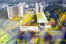 Phối cảnh Phương án kiến trúc công trình Bệnh viện Đa khoa Cà Mau