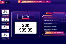 Biển số 30K-999.99 trúng đấu giá hơn 22 tỷ đồng.