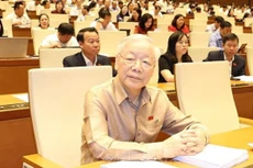 Tổng Bí thư Nguyễn Phú Trọng dự phiên chất vấn và trả lời chất vấn ngày 7/11/2023. Ảnh: TTXVN