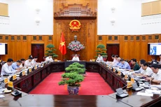 Thủ tướng Phạm Minh Chính chủ trì cuộc họp của Thường trực Chính phủ về Đề án chủ trương đầu tư đường sắt tốc độ cao trên trục Bắc – Nam. Ảnh: Quý Bắc