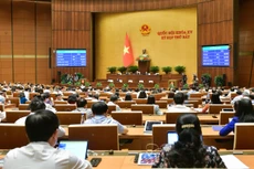 Kết quả biểu quyết thông qua dự thảo luật bằng hình thức biểu quyết điện tử.