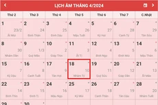 Giỗ tổ Hùng Vương năm nay rơi vào thứ Năm, ngày 18/4